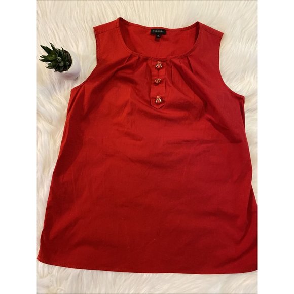Talbots womens size 6 Accent Buttons unique sleeveless blouse - Picture 1 of 7
